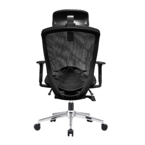 Korean-A2022-1-T Ergonomic Adjustable Headrest/3D Armrest With Lumbar Support High Back Chair & Footrest (Black)
