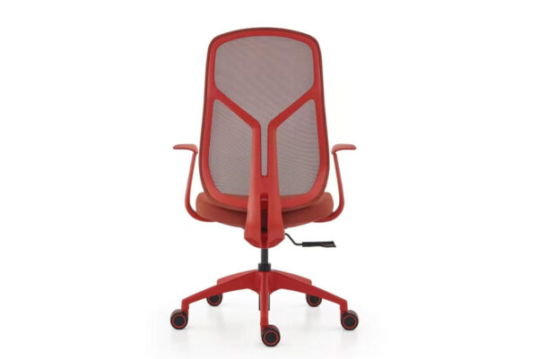 Korean-BR03 Mid Back Mesh Chair (Red) - Image 4