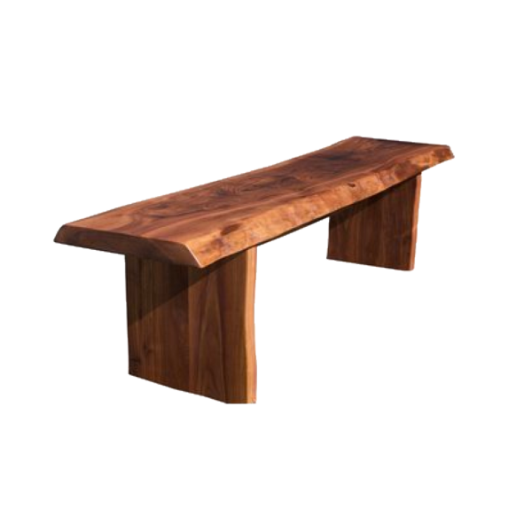 All Wood Live Edge Bench
