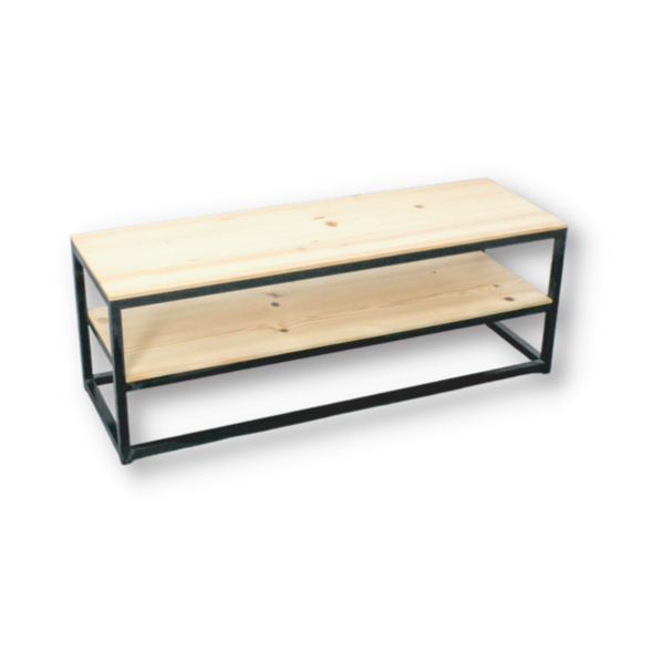 Sleek Industrial Low TV Console