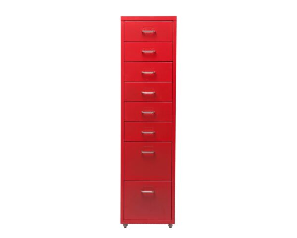 Metal 8-Drawer Steel Cabinet (Red, Pink) - Image 2