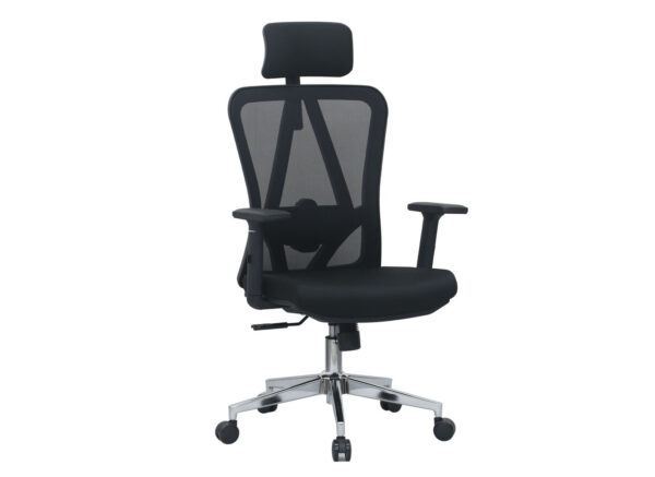 XTM Deluxe-D18/ D18F (With Footrest/ Without Footrest) Mesh Chair (Black, Grey) (2 Years Warranty) - Image 2