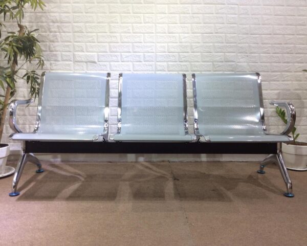 3-Seater Airport Gang Chair (Silver) - Image 3