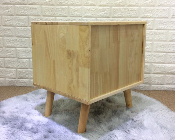 Montana Solid Thailand Rubberwood Bed Side Table (with Drawers) - Image 5