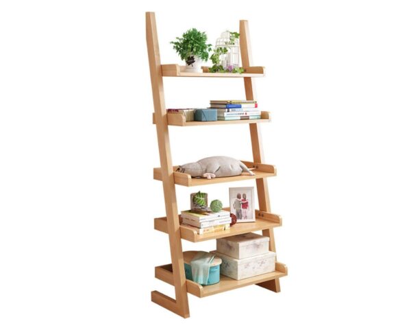 Polly Solid Thailand Rubberwood Bookshelf
