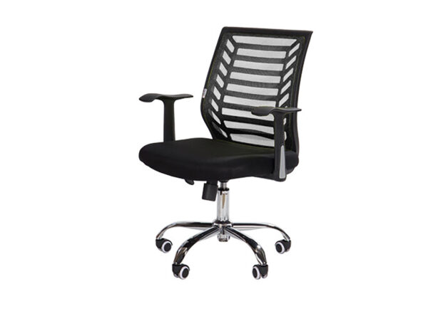 Deluxe-7 Mid Back Mesh Chair (Green, Black, Orange) - Image 3