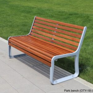 Park Bench Cast Aluminium Structure with Jatoba Hardwood Board (180*68) (Beech)