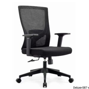 Deluxe-S87 v2 Mid Back Mesh Chair (Black)