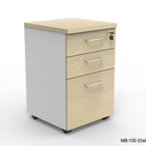 MB-100 / Mobile Pedestal 3 Drawer (Oak+White, Walnut Grey)