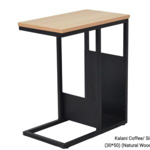Kalani Coffee/ Side Table (30*50) (Natural Wood+Black)