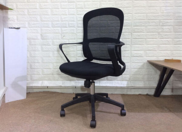 Deluxe-336 Mid Back Mesh Chair (Black) - Image 2