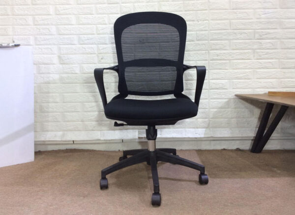 Deluxe-336 Mid Back Mesh Chair (Black) - Image 3