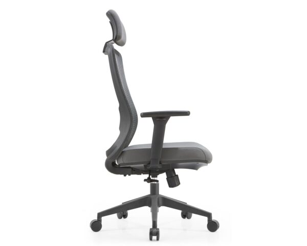 Deluxe LM-188A High Back Mesh Chair (Black, Grey) - Image 3