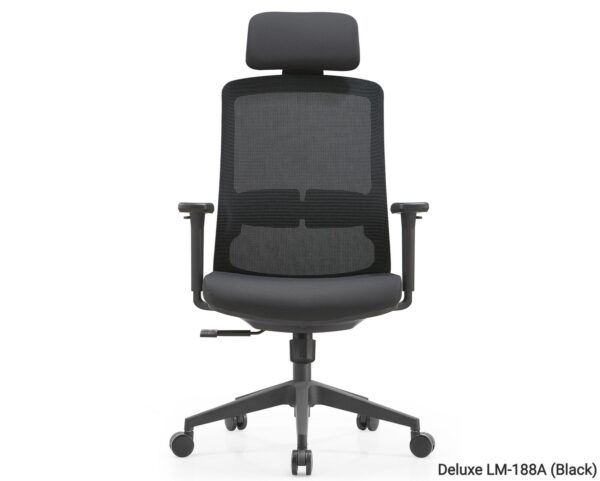 Deluxe LM-188A High Back Mesh Chair (Black, Grey)