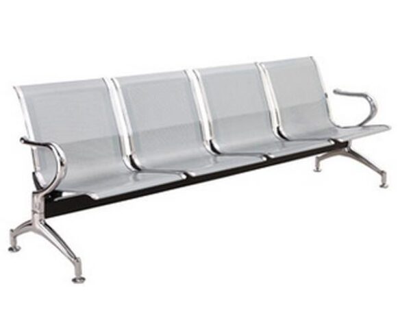 4-Seater Airport Gang Chair (Silver)